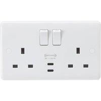 ML Accessories CU9930 13A 2G DP Switched Socket with Dual USB-C 20V DC 1.5A