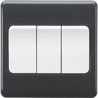 Knightsbridge 10AX 3G 2-Way Wide Rocker Switch - Part M Compliant