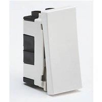 KnightsBridge 20AX 1G intermediate modular switch (25x50mm) - White