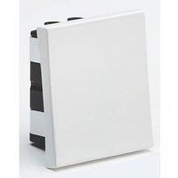KnightsBridge 20AX 1G intermediate modular wide rocker switch (50x50mm) - White