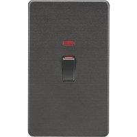 KnightsBridge 45A 2G DP Switch with Neon - Smoked Bronze