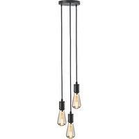 Calla - 230V E27 Contemporary 3 Light Pendant - Matt Black