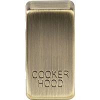 KnightsBridge Switch cover "marked COOKER HOOD" - antique brass