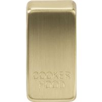 KnightsBridge Switch cover "marked COOKER HOOD" - brushed brass