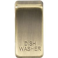 KnightsBridge Switch cover "marked DISHWASHER" - antique brass
