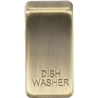 KnightsBridge Switch cover "marked DISHWASHER" - antique brass