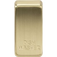 KnightsBridge Switch cover "marked DISHWASHER" - brushed brass