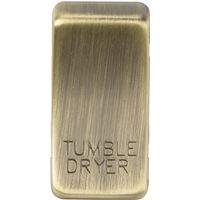 KnightsBridge Switch cover "marked TUMBLE DRYER" - antique brass