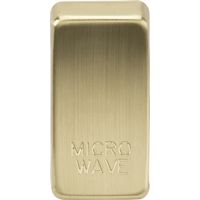 KnightsBridge Switch cover "marked MICROWAVE" - brushed brass