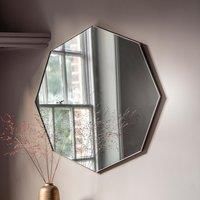 Bowie Octagonal Metal Frame Mirror 80 x 80cm Silver