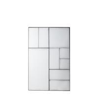 Chantel Large Rectangle Antique Wall Mirror - Black