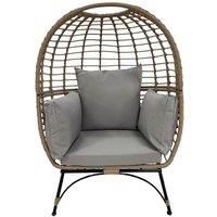 Furniture Maxi Bradway KD Leisure Standing Chair Rattan Outdoor Egg Chair in Yellow