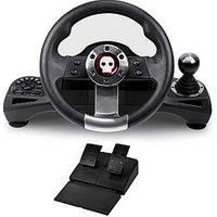 Numskull Pro Racing Wheel with Pedals and Shifter for Xbox Series X|S, Xbox One, PS4, Nintendo Switch and PC - Realistic Steering Wheel Controller Accessory