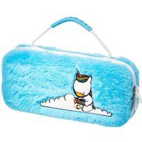 Numskull Unicorn Fluffy Blue Hard Shell Travel Case for Nintendo Switch and OLED Model 2021 Console - Fits 10 Games and Switch Accessories