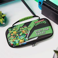 Numskull Official TMNT Hard Shell Travel Case for Nintendo Switch and OLED Model 2021 Console - Fits 10 Games and Switch Accessories