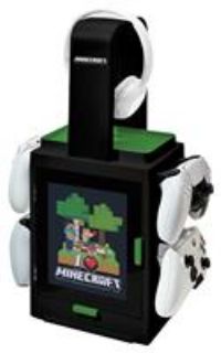 Numskull Official Minecraft LED Light Gaming Locker, Controller Holder & Headset Stand for PS4/PS5 & Xbox Series X|S - Multiple LED Lighting Settings - Official Minecraft Merchandise