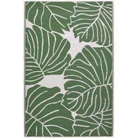 Indoor/Outdoor Waterproof Plastic Large Rug Garden Patio Leaf Geometric Pattern