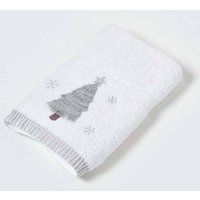 Luxury Cotton Embroidered Christmas Towels with Decorative Festive Design
