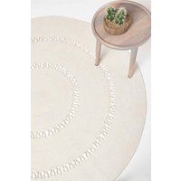 Handmade Crochet Cotton Braided Reversible Round Rugs for Living Room & Bedroom