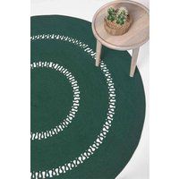 Handmade Crochet Cotton Braided Reversible Round Rugs for Living Room & Bedroom