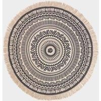 100% Cotton Non Slip Round Mandala Printed Floor Rug For Living Room Bedroom