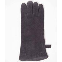 HOMESCAPES Leather BBQ Glove Heat Resistant Protective Barbecue Grill Mitt, Single Oven Glove Right Handed