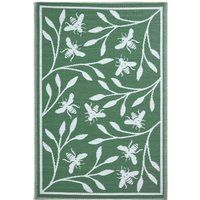 Indoor/Outdoor Waterproof Plastic Large Rug Garden Patio Leaf Geometric Pattern