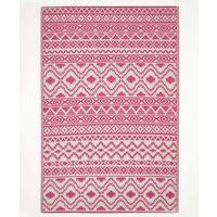 Homescapes Luxury Outdoor Rug Waterproof Reversible for Garden, Pink Tia Aztec | Size: 180cm x 270cm