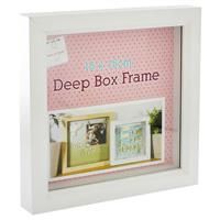 White Deep Box Frame - 15cm X 15cm, Art & Craft, Brand New