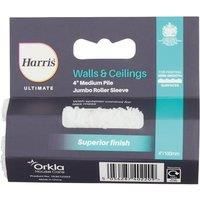 Ultimate JNS_469094 Harris Wall and Ceilings 4" Medium Pile Jumbo Roller Sleeve, Plastic, White