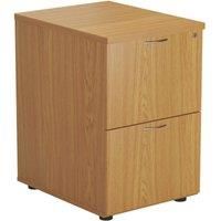 TC Office Deluxe 2 Drawer Filing Cabinet A4 Height 710mm, Oak Effect