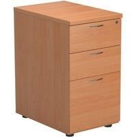 TC Group Essentials 3-Drawer Desk Pedestal Beech 404mm x 800mm x 730mm (239TT)