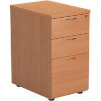 TC Group Essentials 3-Drawer Desk Pedestal Beech 404mm x 600mm x 730mm (714TT)