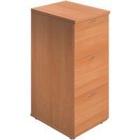Office Hippo Heavy Duty Filing Cabinet, Robust File Cabinet, Office Cabinet with Anti-Tilt Mechanism, Lockable Filing Cabinet, Office Storage for A4 or Foolscap Filing - Beech, 3 Drawer