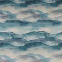iLiv Landscape Digitally Printed Velvet Fabric Cobalt