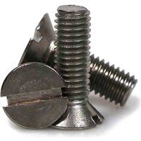 Sirius Countersunk Machine Screw Slotted A2 304 Stainless Steel M6 20mm Pack of 1
