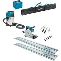 Makita SP6000K7 Plunge Cut Circular Saw and Guide Rail Accessory 7 Piece Set 110v
