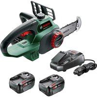 Bosch UNIVERSALCHAIN 18v Cordless Chainsaw 200mm 2 x 4ah Li-ion Charger