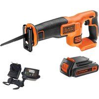 Black and Decker BDCR18 18v Cordless Reciprocating Saw 1 x 2ah Liion Charger No Case