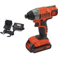 Black and Decker BDCIM18 18v Cordless Impact Driver 1 x 2ah Liion Charger No Case