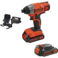 Black and Decker BDCIM18 18v Cordless Impact Driver 2 x 2ah Liion Charger No Case