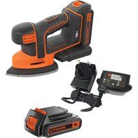 Black and Decker BDCDS18 18v Cordless Mouse Sander 2 x 2ah Liion Charger No Case