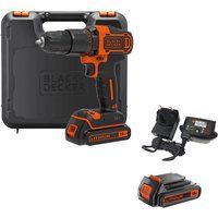 Black and Decker BCD700S 18v Cordless Combi Drill 2 x 2ah Liion Charger Case