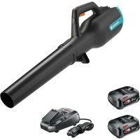 Gardena P4A 18v Cordless PowerJet Garden Leaf Blower 2 x 2.5ah Li-ion Charger