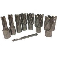 Rotabroach 7 Piece Raptor Mag Drill Hole Cutter Set and Pilot