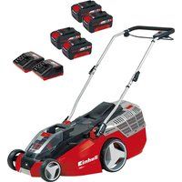 Einhell GE-CM 43 Li M 36v Cordless Brushless Lawnmower 430mm (Uses 2 x 18v) 4 x 4ah Li-ion Charger