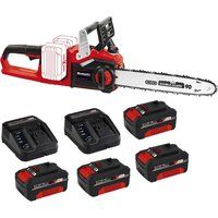 Einhell GE-LC 36/35 Li 36v Cordless Brushless Chainsaw 350mm (Uses 2 x 18v) 4 x 4ah Li-ion Charger