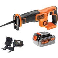 Black and Decker BDCR18 18v Cordless Reciprocating Saw 1 x 4ah Li-ion Charger No Case