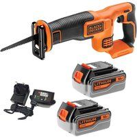 Black and Decker BDCR18 18v Cordless Reciprocating Saw 2 x 4ah Li-ion Charger No Case