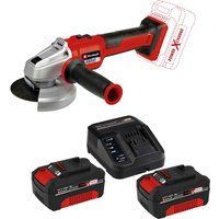 Einhell AXXIO 18/125 Q 18v Quick Release Brushless Angle Grinder 125mm 2 x 4ah Li-ion Charger No Case